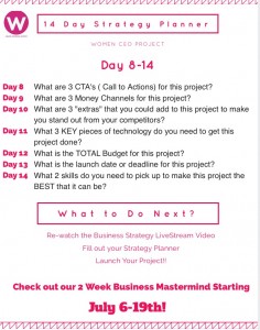 Day 8-14 strategy planner